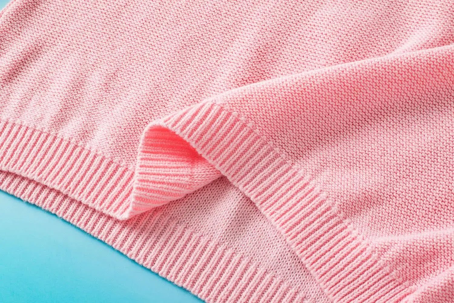 Pink Multi Crochet Flower Knit Short Sleeve Sweater Top - Love Salve